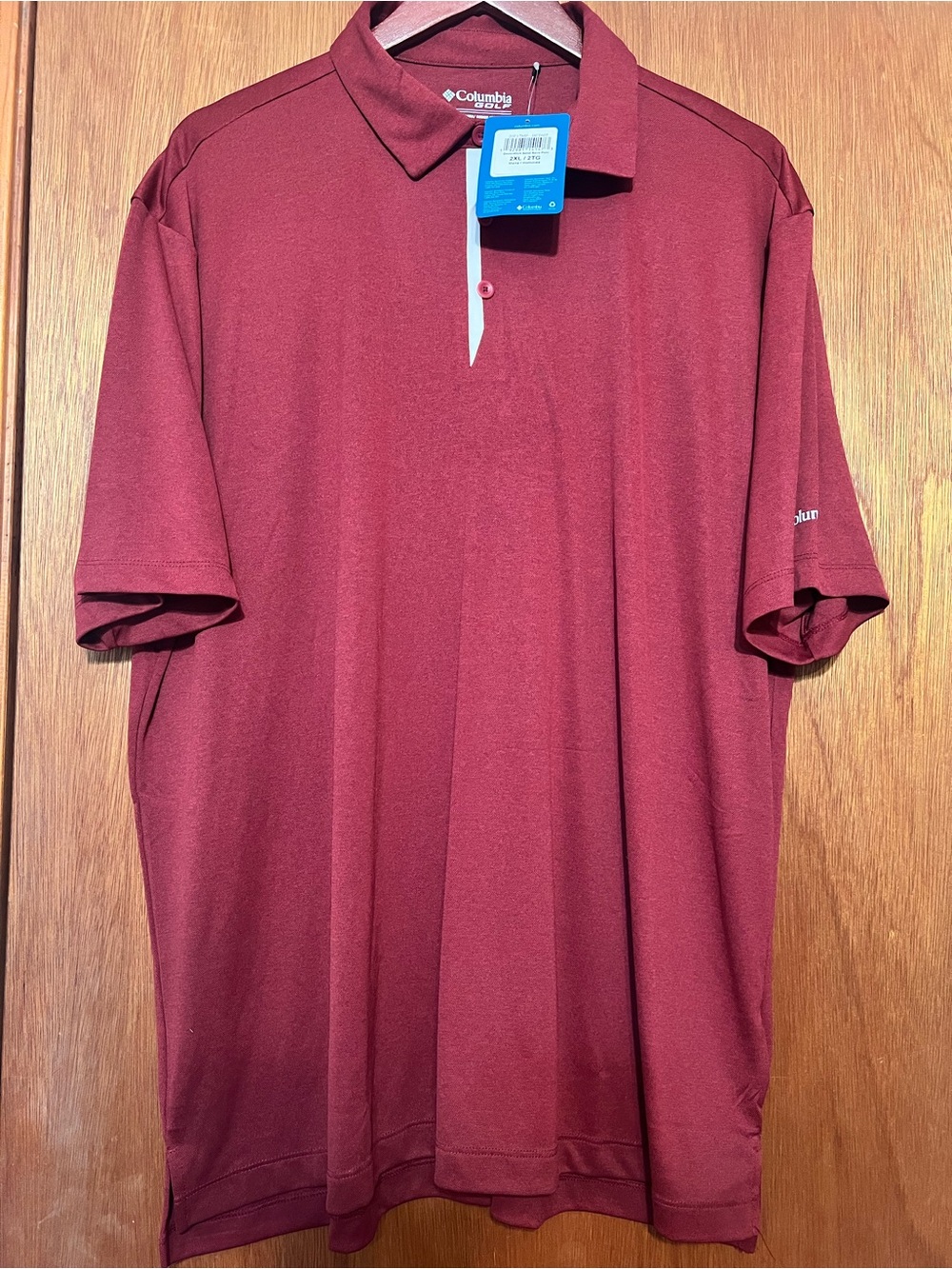 Columbia Men's Burgundy Short-Sleeve Polo